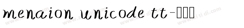 menaion unicode tt字体转换
